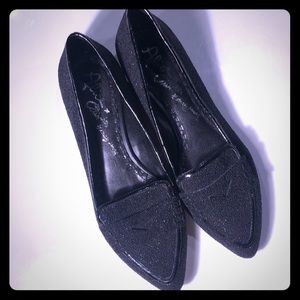Alice + Olivia Black stunning Textured Loafers